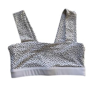All Fenix  x ANTHROPOLOGIE Montana White Black Dotted Sports Bra